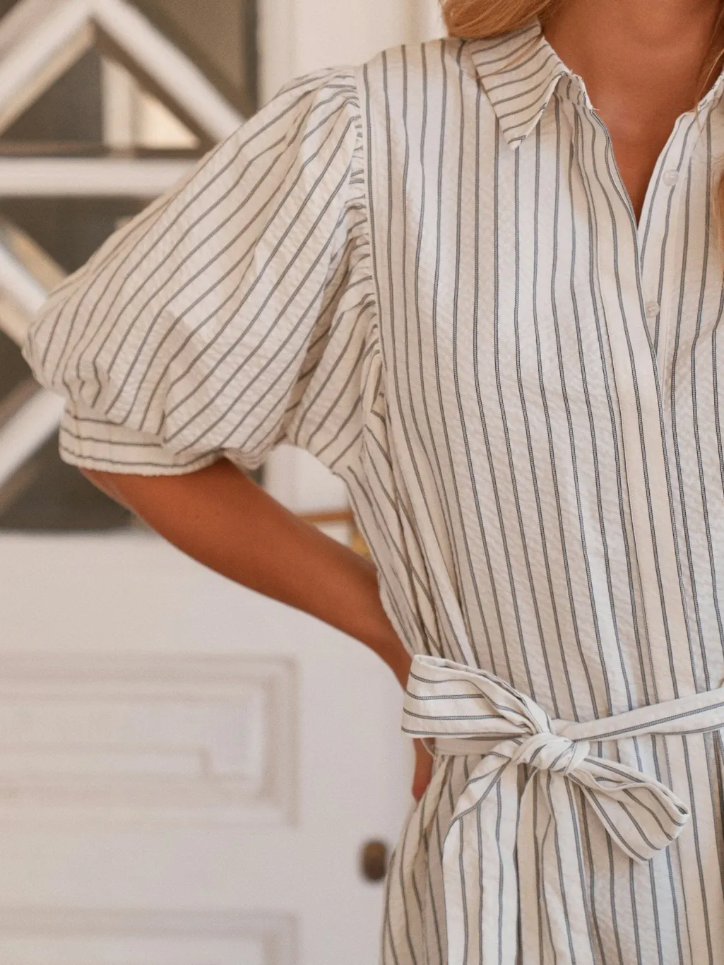 Nnserene Slim Stripe Dress 168963