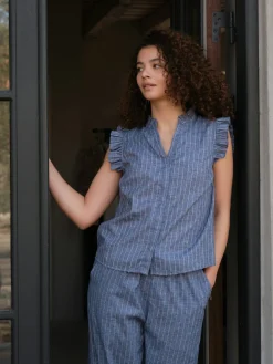 Neo Noir Nnsiona Emb Stripe Top 168373 | Set|T-Shirts & Toppar