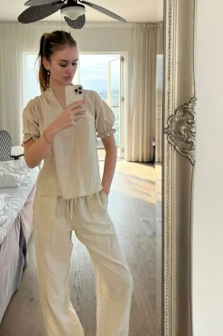 Neo Noir Nnsonar Linen Pants | Set