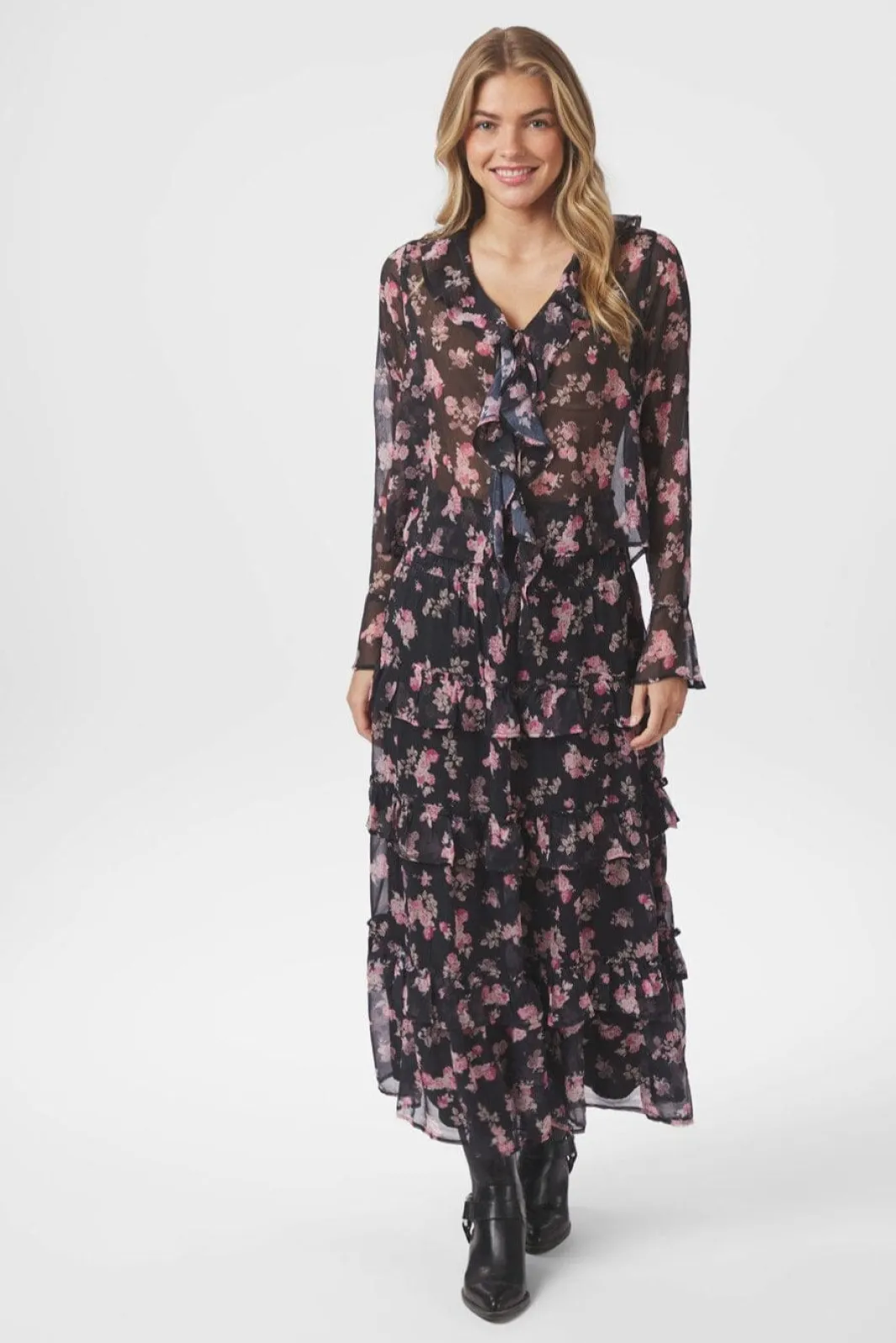 Neo Noir Nntoddy Marigold Print Skirt 165526 | Set|Kjolar
