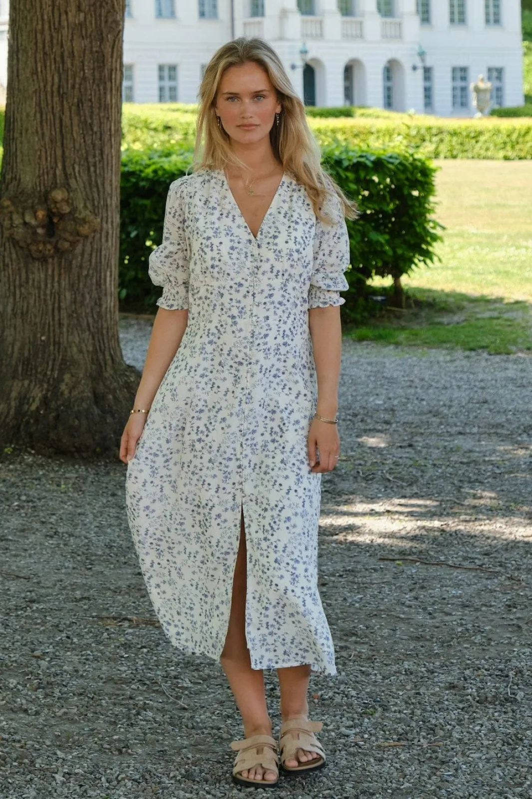 Neo Noir Nnvalley Structure Flower Dress 167925 | Klänningar