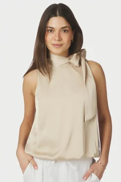 Neo Noir Nnveda Drapy Satin Top 166605 | T-Shirts & Toppar