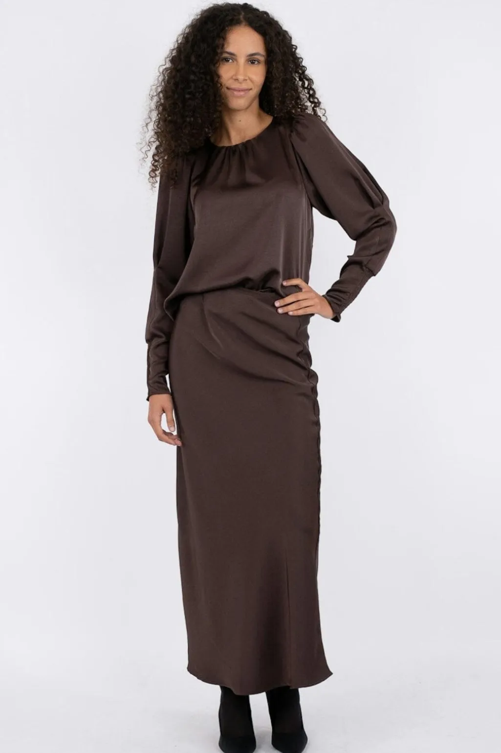 Nnvicky Heavy Sateen Skirt 159588