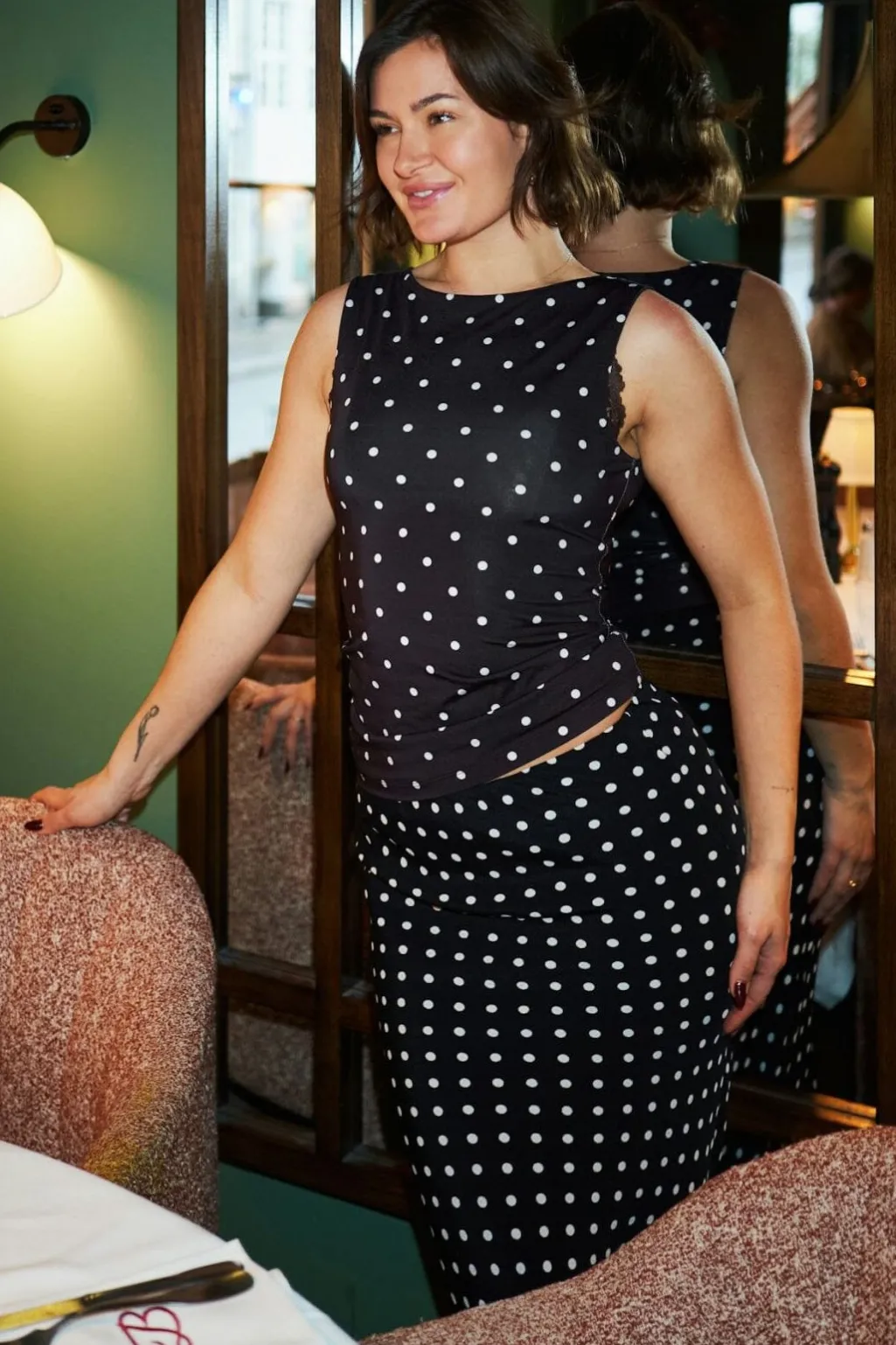 Nnviso Crepe Dot Skirt 167940