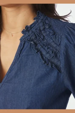 Neo Noir Nnwendia Denim Blouse 168895 | Blusar & Skjortor|Set