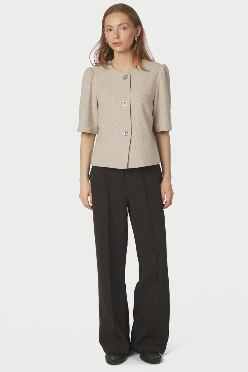 Nnxanthe Light Herringbone Blazer 167111