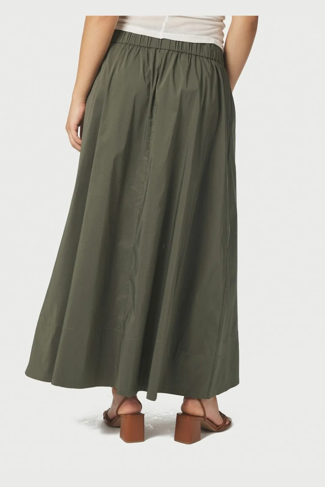 Neo Noir Nnyara Long Poplin Skirt 163076 | Kjolar