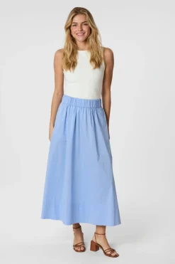 Neo Noir Nnyara Long Poplin Skirt 163076 | Kjolar