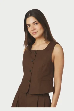 Neo Noir Nnyula Linen Waistcoat 165181 | Ytterkläder & Jackor