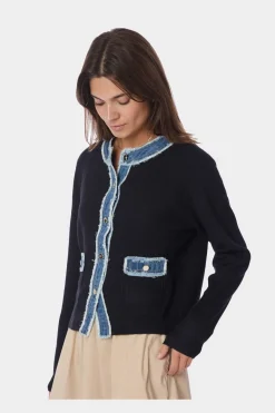 Nnzelma Knit Denim Cardigan 167245