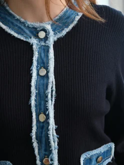 Nnzelma Knit Denim Cardigan 167245