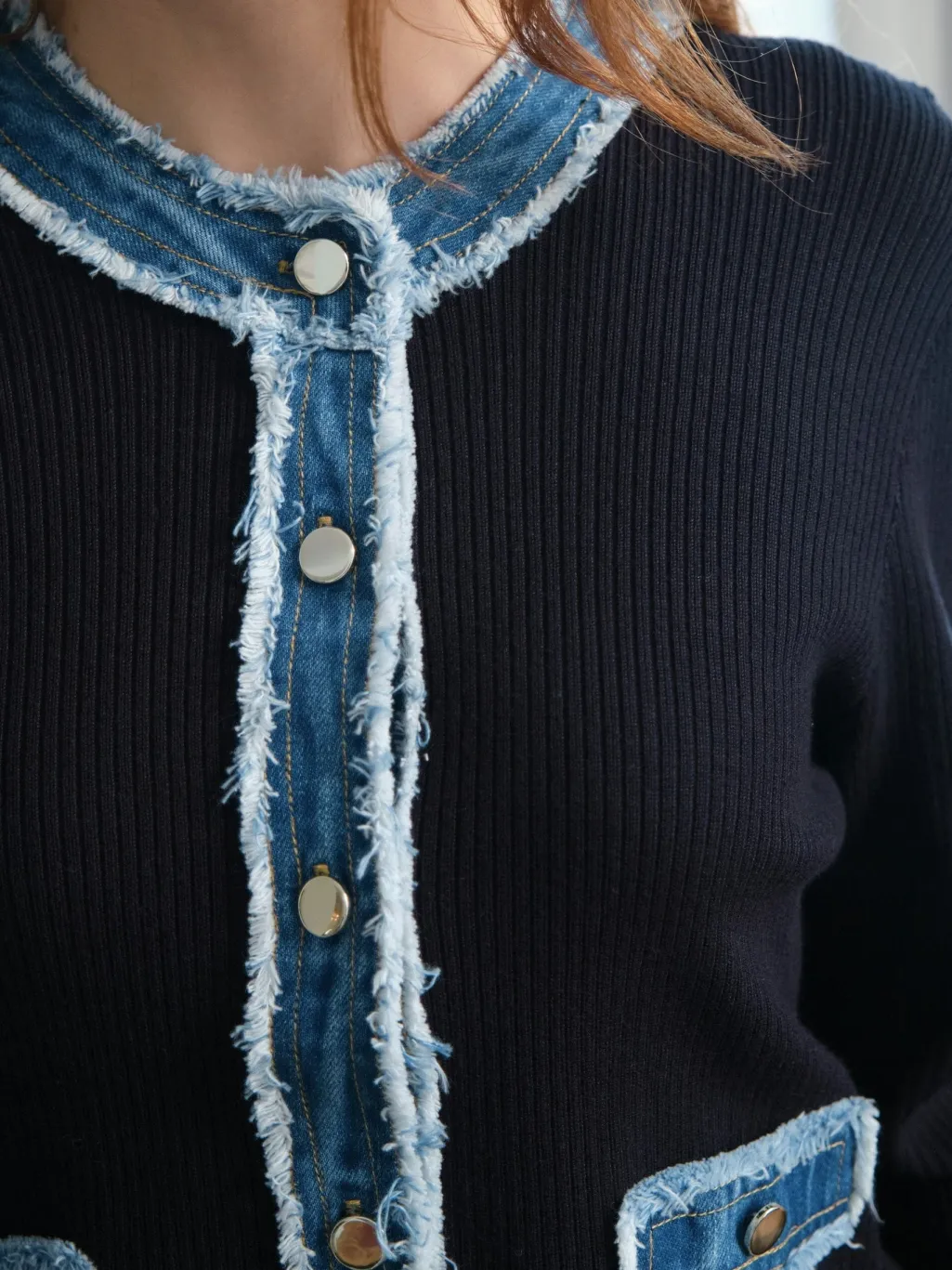 Nnzelma Knit Denim Cardigan 167245