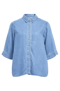 Object Objfrae 2/4 Re Deni Top | Blusar & Skjortor