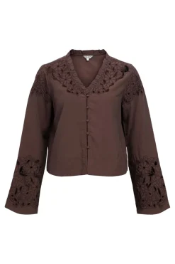 Object Objisla Yui L/S Re V-Neck Top 143 | Blusar & Skjortor|T-Shirts & Toppar