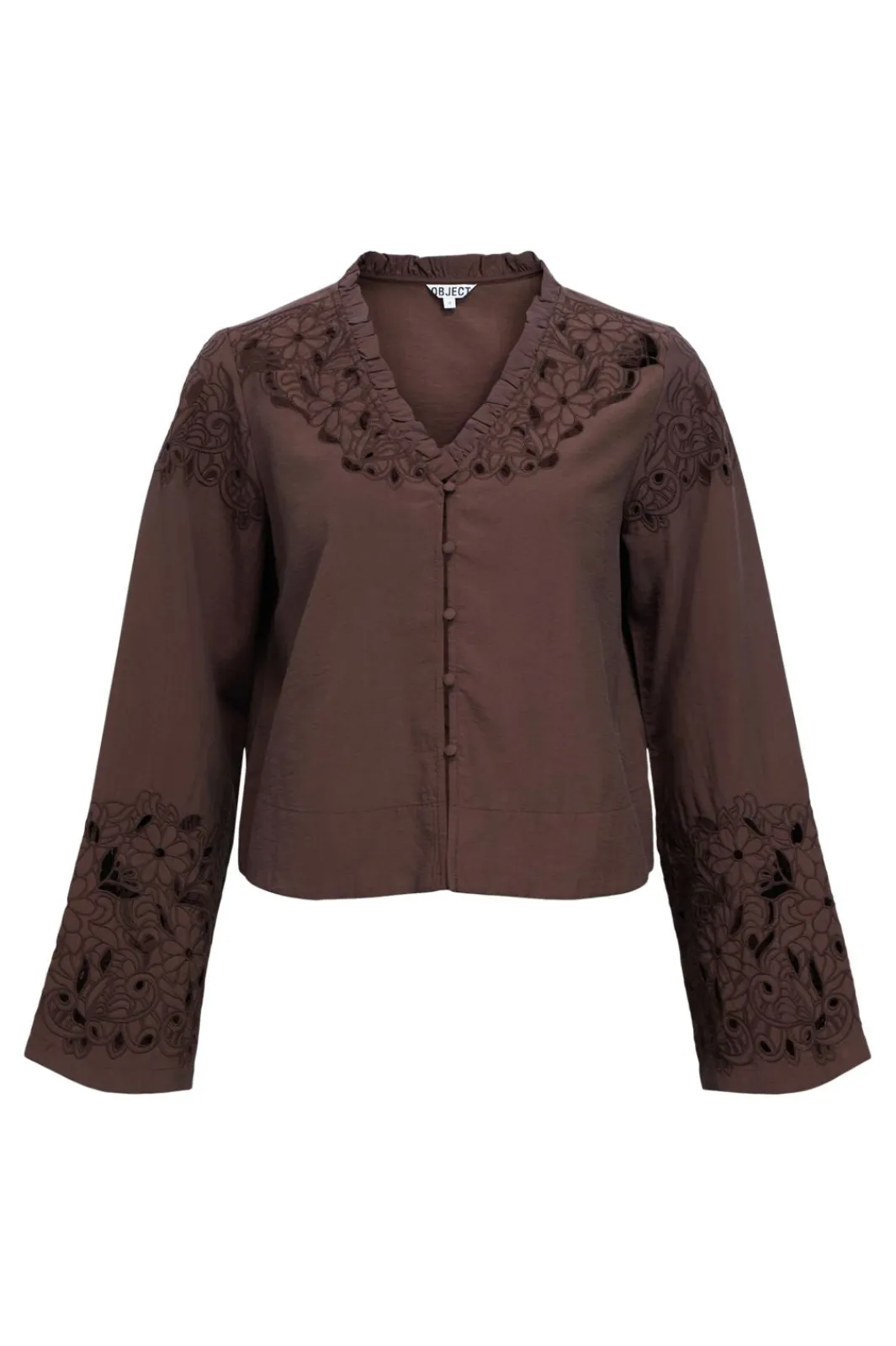 Object Objisla Yui L/S Re V-Neck Top 143 | Blusar & Skjortor|T-Shirts & Toppar