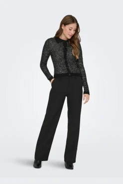 Onlabby Ls Polo Sequins Cardigan Knt