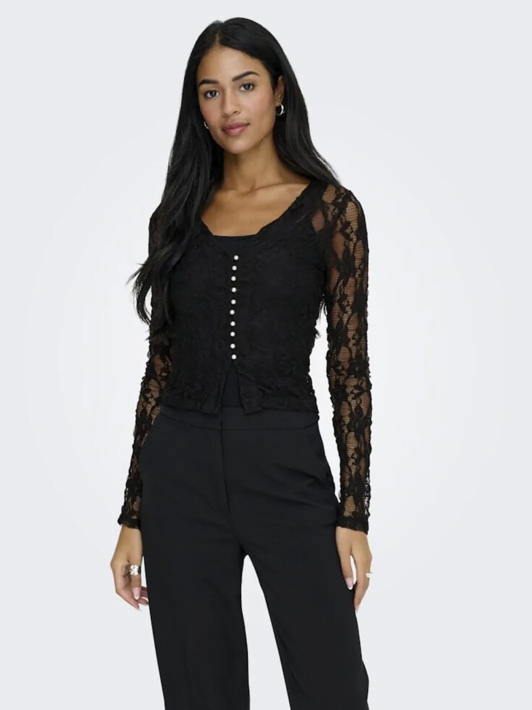 Only Onaba / V-Neck ace Top | Blusar & Skjortor