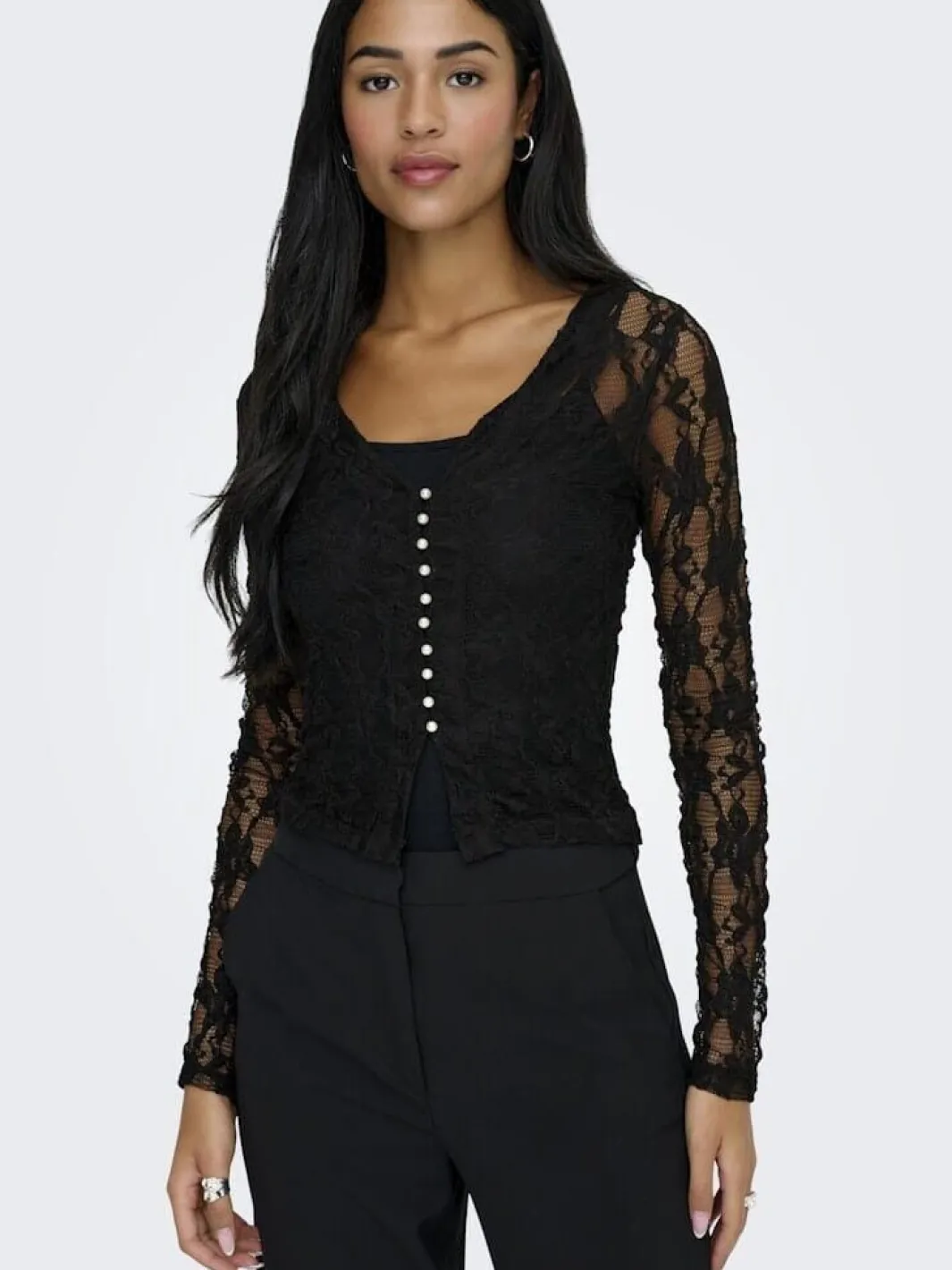 Only Onaba / V-Neck ace Top | Blusar & Skjortor