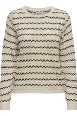 Only Onaa tructure O-Neck Knt | Sticka