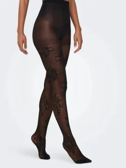 Only Onlaviaya Floral Tights Acc | Jeans, Leggings & Byxor