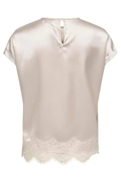 Onlbella Ss Satin Lace Top