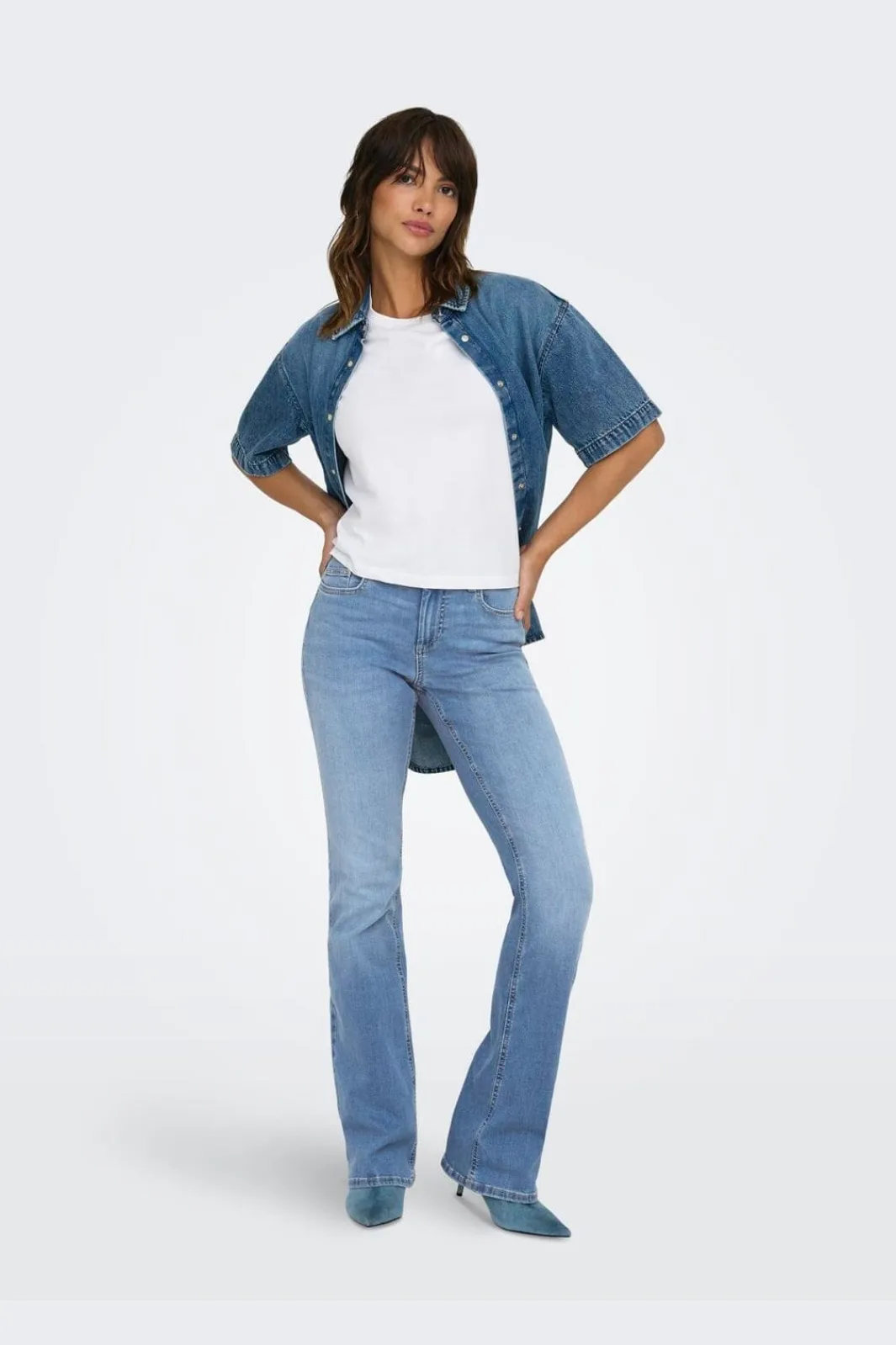 Only Onlblush Back Pock Fla Tai222 Dnmnoos | Jeans, Leggings & Byxor
