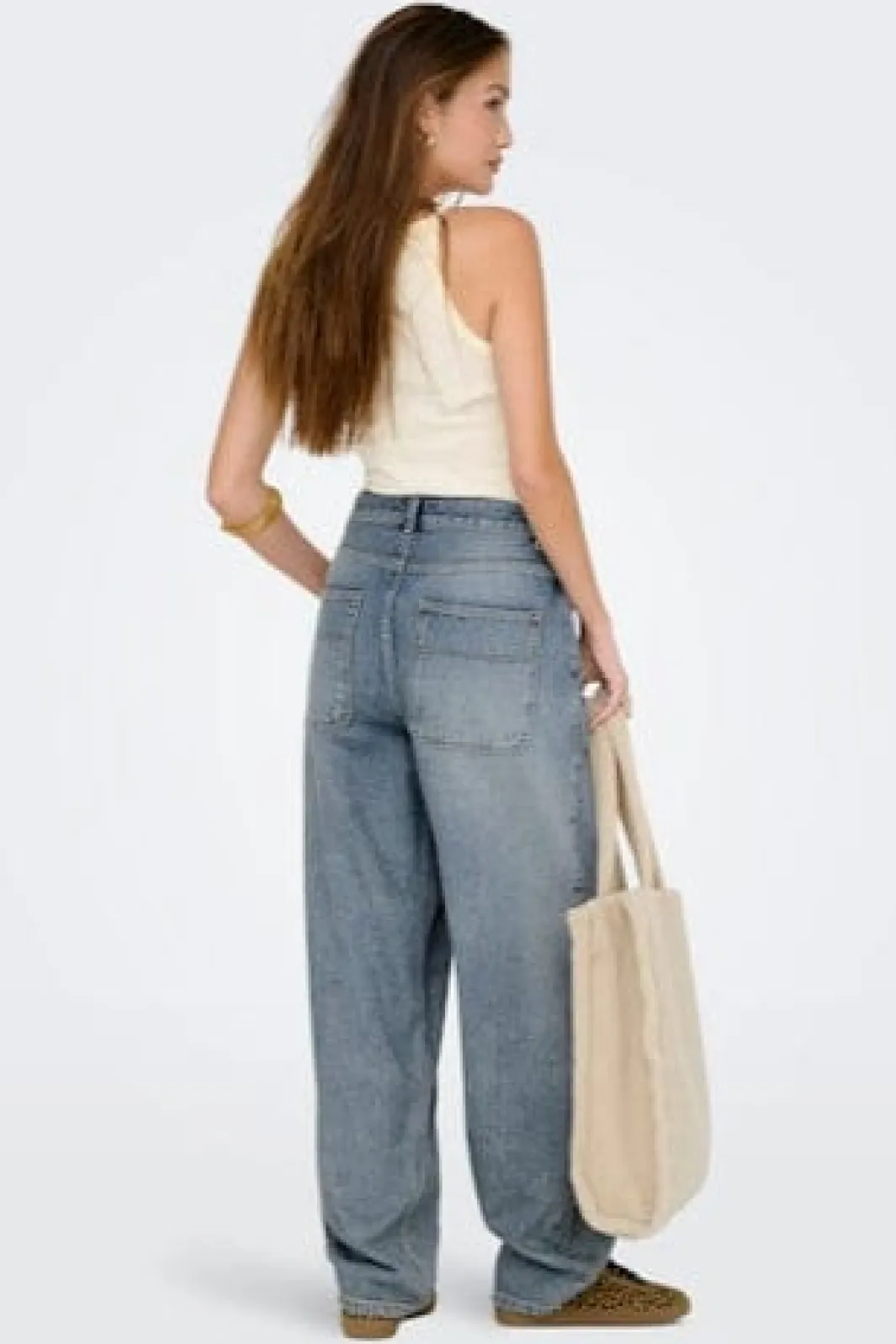 Only Onlgia Mid Loose Baggy Dot413 | Jeans, Leggings & Byxor