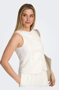 Only Onlgoa S/L Linen Bl Waistcoat Cc Tlr | Västar