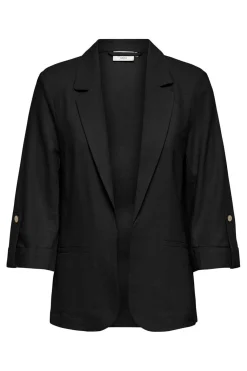 Onlgoa 3/4 Unline Linen Bl Blazer Cc Tlr