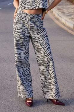 Only Onlhope Zebra Wide Sik | Jeans, Leggings & Byxor
