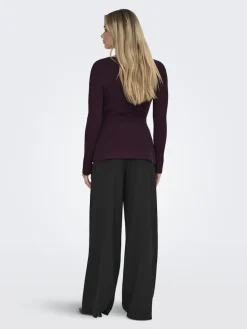 Only Onibi ife V-Neck Rib Pepu Cc Knt | Sticka