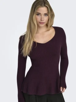 Only Onibi ife V-Neck Rib Pepu Cc Knt | Sticka