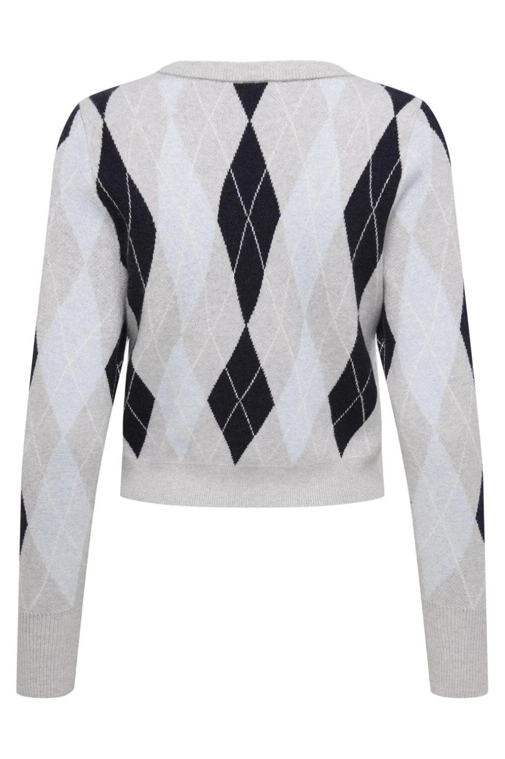 Onlibi Ls Check O-Neck Cc Knt