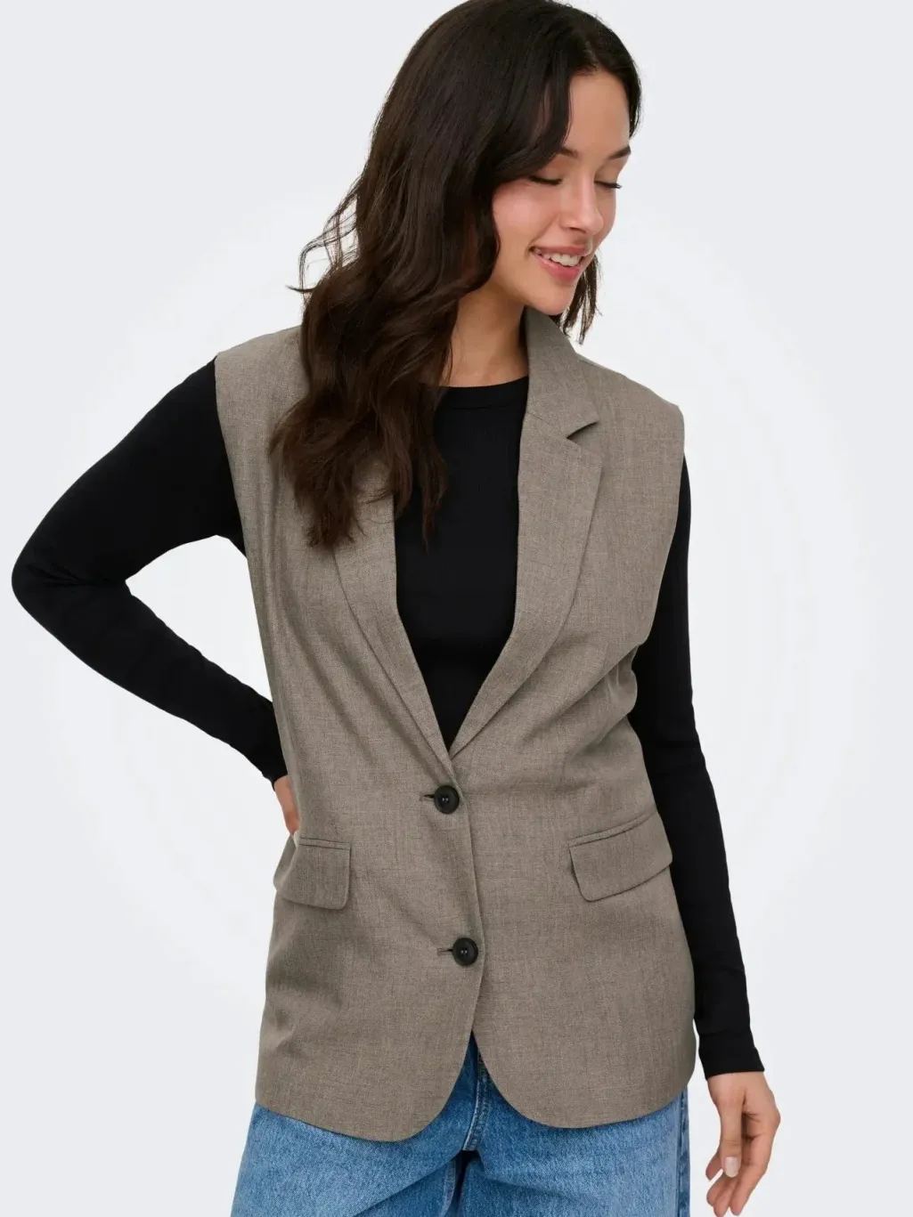 Onllinda S/L Mel Oversize Waistcoat Tlr
