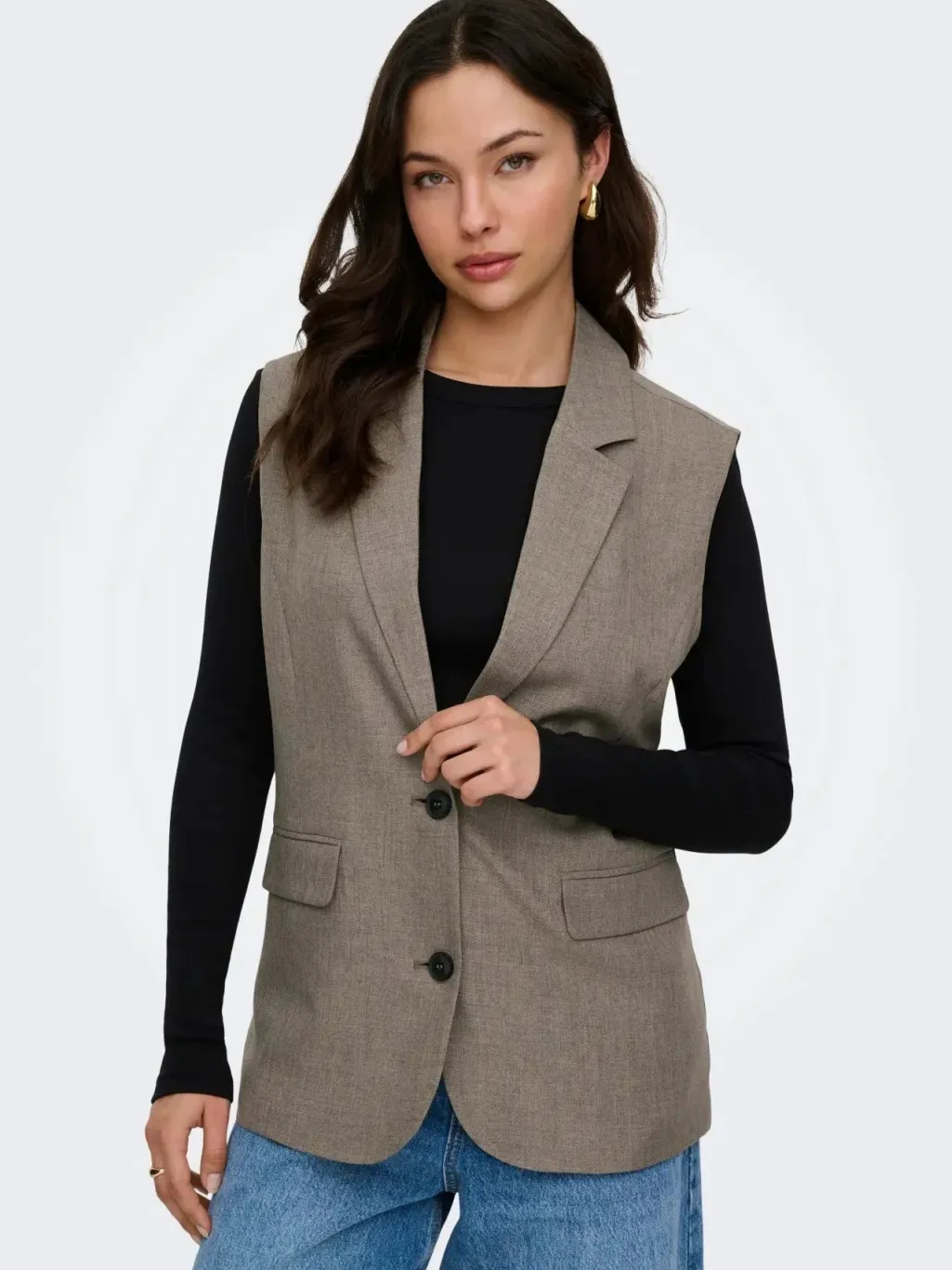 Onllinda S/L Mel Oversize Waistcoat Tlr