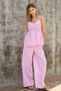 Onlloris Striped Wide Pull Up Pants