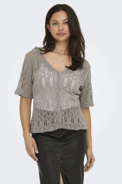 Only Onovey Gitter Button Top Knt | T-Shirts & Toppar