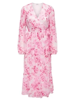 Onlmiriam Ls Wrap Midi Dress