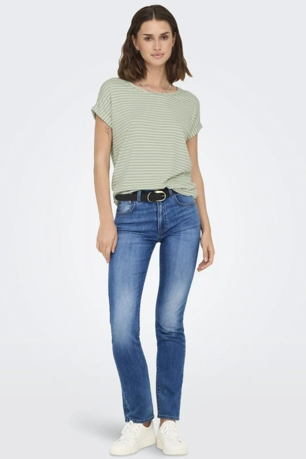 Only Onoter tripe / O-Neck Top | T-Shirts & Toppar