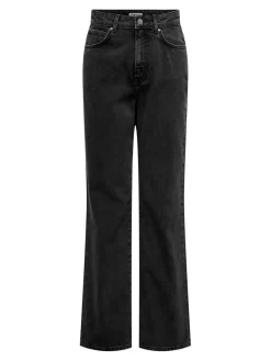 Only Onlsilje Straight Wide Blk | Jeans, Leggings & Byxor