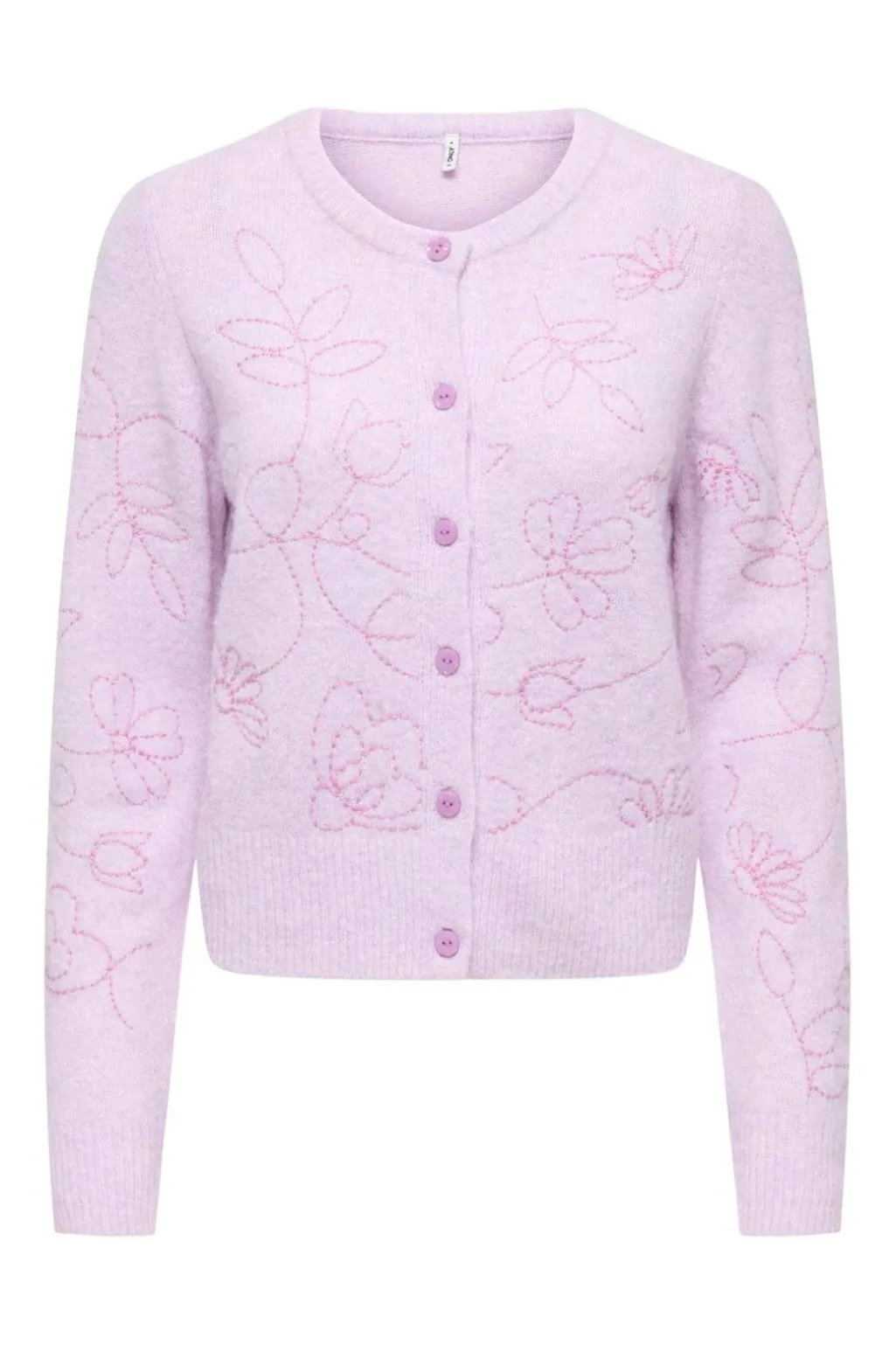 Onlsola Ls Emb O-Neck Cardigan Knt