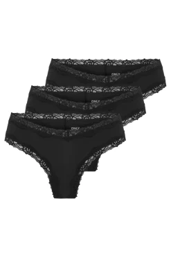 Onltracy V Cut Lace Cheeky Brief 3Pk Acc