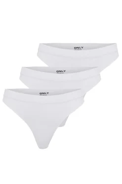 Only Onlvicky Rib S-Les Thong 3-Pack Acc | Nattkläder & Underkläder
