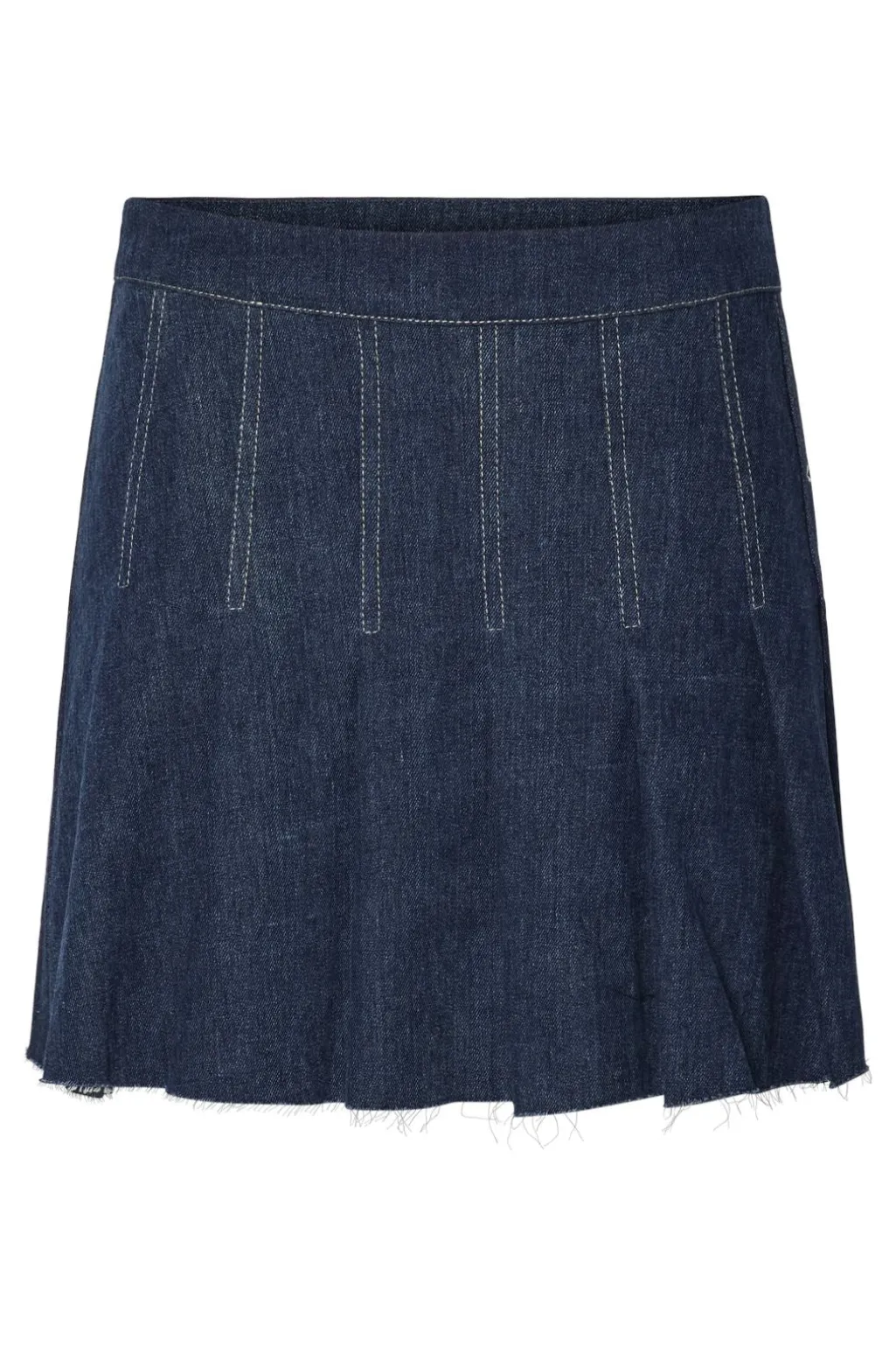 Pcfabia Short Plisse Denim Skirt Fsy