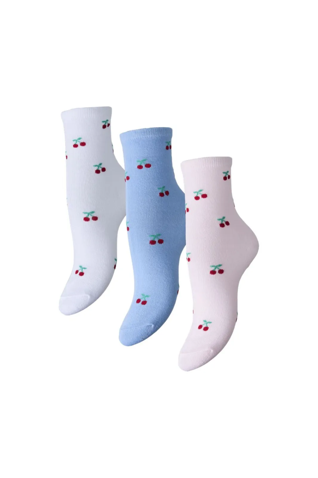 Pieces Pcfaja Cherry 3 Pack Socks Pwp | Damstrumpor & Trikåer