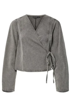 Pieces Pcfenna Deni Wrap hirt Fy | Blusar & Skjortor