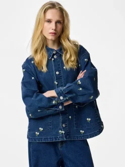 Pcflora Ls Denim Emb Shirt