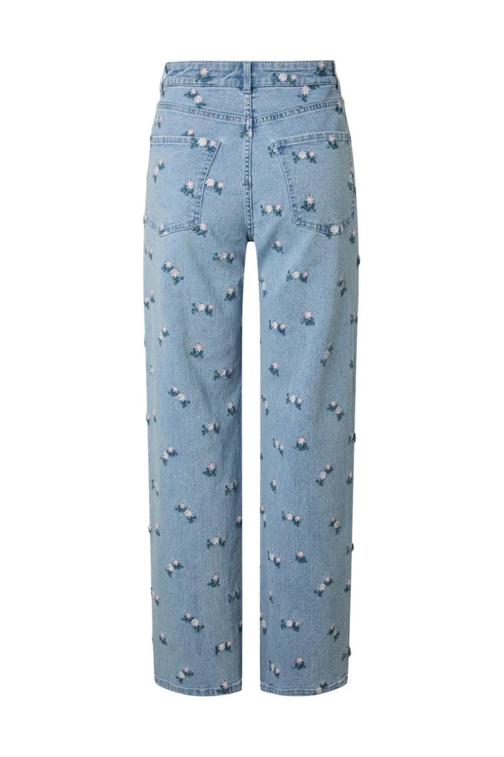 Pcflora Straight Emb Jeans