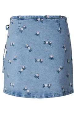 Pcflora Wrap Emb Skirt