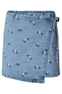 Pcflora Wrap Emb Skirt